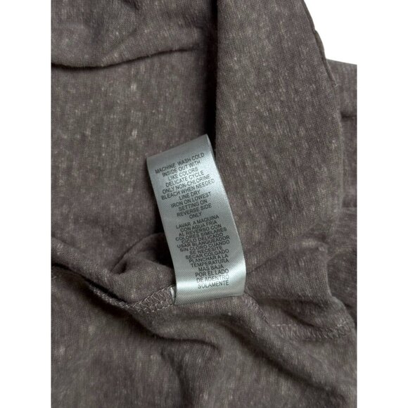 Democracy Brown Heathered V-Neck Short Sleeve Top Womens Size L Polyester/Rayon - Picture 7 of 7